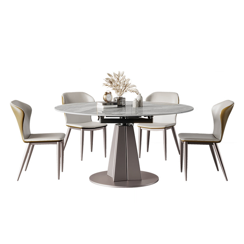 Modern 1/2/5/7 Pieces Dinette Set Round Dining Room Table Set 5 Pieces: Table, 4 Chairs Clearhalo 'Dining Room Sets' 'Dining Tables & Seating' 'dining_room_set' 'furn' 'furn_dining_room_set' 'Furniture' 'furniture_dining_room_set' 'Kitchen & Dining Furniture' 4730752