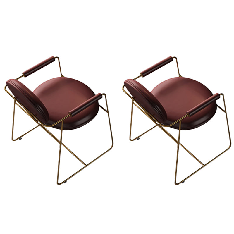 Glam 1/2/3/4/6/7 Pieces Dining Set Oval Shape Sintered Stone Dining Table Set 2 Red Chairs Clearhalo 'Dining Room Sets' 'Dining Tables & Seating' 'dining_room_set' 'furn' 'furn_dining_room_set' 'Furniture' 'furniture_dining_room_set' 'Kitchen & Dining Furniture' 4730776