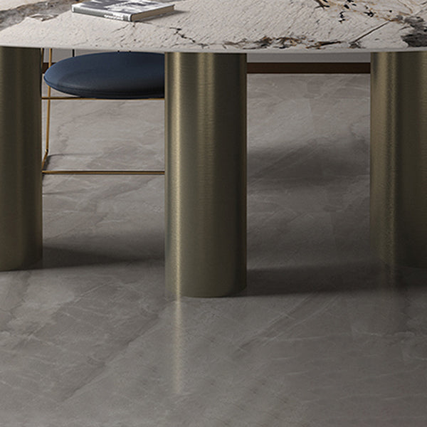 Glam 1/2/3/4/6/7 Pieces Dining Set Oval Shape Sintered Stone Dining Table Set Clearhalo 'Dining Room Sets' 'Dining Tables & Seating' 'dining_room_set' 'furn' 'furn_dining_room_set' 'Furniture' 'furniture_dining_room_set' 'Kitchen & Dining Furniture' 4730779