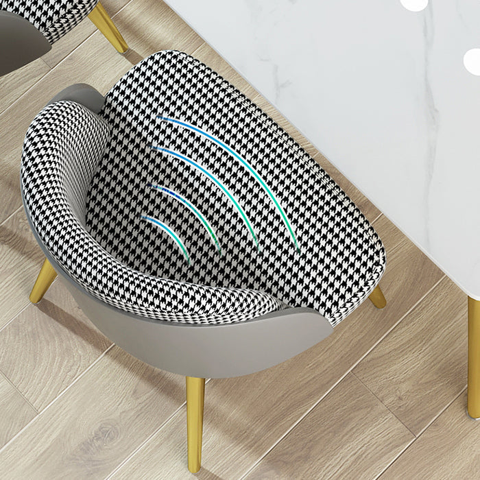 Glam 1/4/5/6/7 Pieces Dining Set Rectangle Stone Dining Table for Dining Room Clearhalo 'Dining Room Sets' 'Dining Tables & Seating' 'dining_room_set' 'furn' 'furn_dining_room_set' 'Furniture' 'furniture_dining_room_set' 'Kitchen & Dining Furniture' 4730809