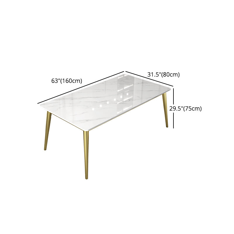 Glam 1/4/5/6/7 Pieces Dining Set Rectangle Stone Dining Table for Dining Room Clearhalo 'Dining Room Sets' 'Dining Tables & Seating' 'dining_room_set' 'furn' 'furn_dining_room_set' 'Furniture' 'furniture_dining_room_set' 'Kitchen & Dining Furniture' 4730813