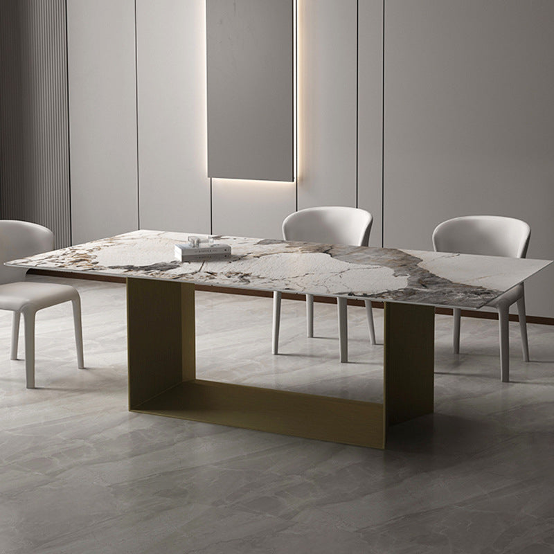 Glam 1/2/3/4/5 Pieces Dining Set Sintered Stone Dining Table Set Clearhalo 'Dining Room Sets' 'Dining Tables & Seating' 'dining_room_set' 'furn' 'furn_dining_room_set' 'Furniture' 'furniture_dining_room_set' 'Kitchen & Dining Furniture' 4730815