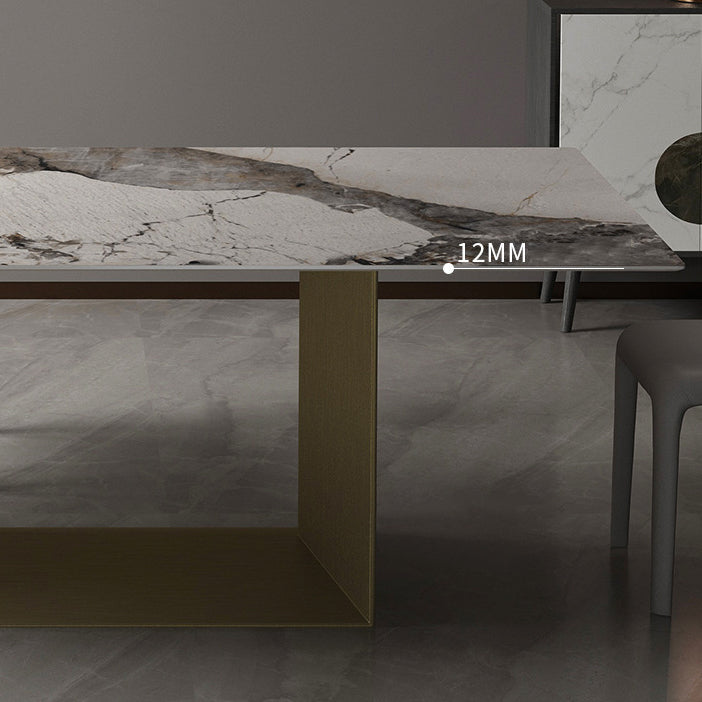 Glam 1/2/3/4/5 Pieces Dining Set Sintered Stone Dining Table Set Clearhalo 'Dining Room Sets' 'Dining Tables & Seating' 'dining_room_set' 'furn' 'furn_dining_room_set' 'Furniture' 'furniture_dining_room_set' 'Kitchen & Dining Furniture' 4730824