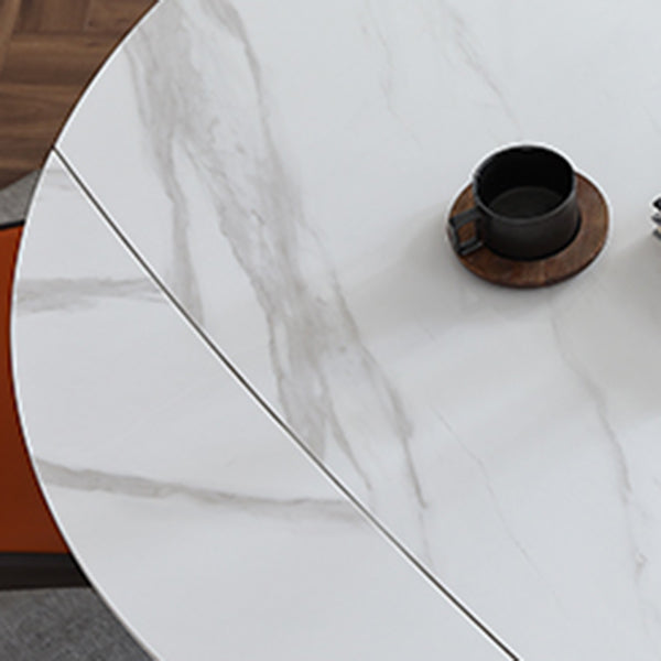 Glam 1/3/4/5/7 Pieces Dinette Set with Sintered Stone Top PU Leather Dining Table Set Clearhalo 'Dining Room Sets' 'Dining Tables & Seating' 'dining_room_set' 'furn' 'furn_dining_room_set' 'Furniture' 'furniture_dining_room_set' 'Kitchen & Dining Furniture' 4730842