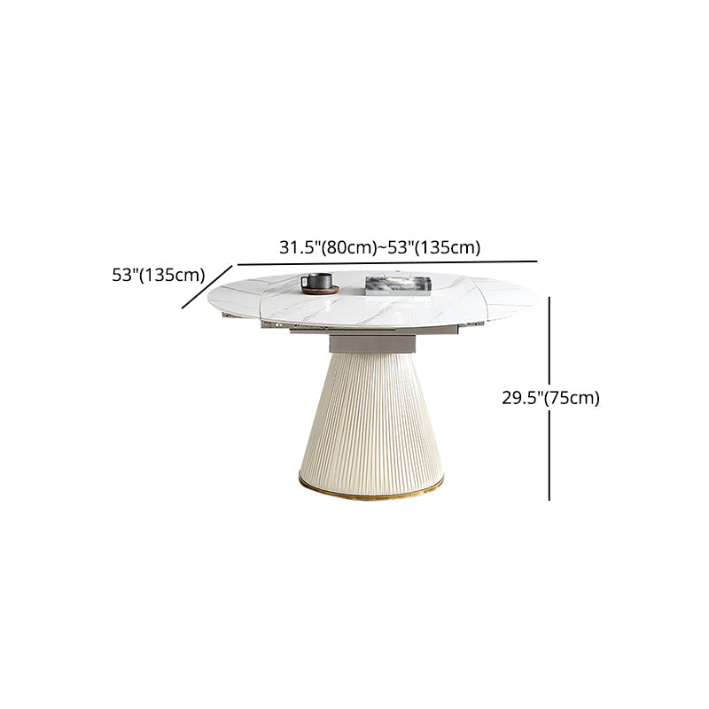 Glam 1/3/4/5/7 Pieces Dinette Set with Sintered Stone Top PU Leather Dining Table Set Clearhalo 'Dining Room Sets' 'Dining Tables & Seating' 'dining_room_set' 'furn' 'furn_dining_room_set' 'Furniture' 'furniture_dining_room_set' 'Kitchen & Dining Furniture' 4730845