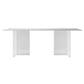 Modern 1/7 Pieces Dining Set Rectangle Acrylic Dining Table for Kitchen White 79"L x 35"W Clearhalo 'Dining Room Sets' 'Dining Tables & Seating' 'dining_room_set' 'furn' 'furn_dining_room_set' 'Furniture' 'furniture_dining_room_set' 'Kitchen & Dining Furniture' 4730854