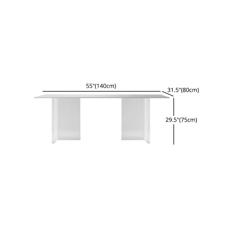 Modern 1/7 Pieces Dining Set Rectangle Acrylic Dining Table for Kitchen Clearhalo 'Dining Room Sets' 'Dining Tables & Seating' 'dining_room_set' 'furn' 'furn_dining_room_set' 'Furniture' 'furniture_dining_room_set' 'Kitchen & Dining Furniture' 4730862