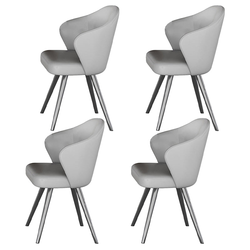 1/3/4/5/7/8 Pieces Dining Chairs Set White Rectangle Shape Sintered Stone Dining Table Set 4 Grey Chairs Clearhalo 'Dining Room Sets' 'Dining Tables & Seating' 'dining_room_set' 'furn' 'furn_dining_room_set' 'Furniture' 'furniture_dining_room_set' 'Kitchen & Dining Furniture' 4730896