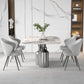 1/3/4/5/7/8 Pieces Dining Chairs Set White Rectangle Shape Sintered Stone Dining Table Set Clearhalo 'Dining Room Sets' 'Dining Tables & Seating' 'dining_room_set' 'furn' 'furn_dining_room_set' 'Furniture' 'furniture_dining_room_set' 'Kitchen & Dining Furniture' 4730897