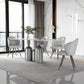1/3/4/5/7/8 Pieces Dining Chairs Set White Rectangle Shape Sintered Stone Dining Table Set Clearhalo 'Dining Room Sets' 'Dining Tables & Seating' 'dining_room_set' 'furn' 'furn_dining_room_set' 'Furniture' 'furniture_dining_room_set' 'Kitchen & Dining Furniture' 4730905