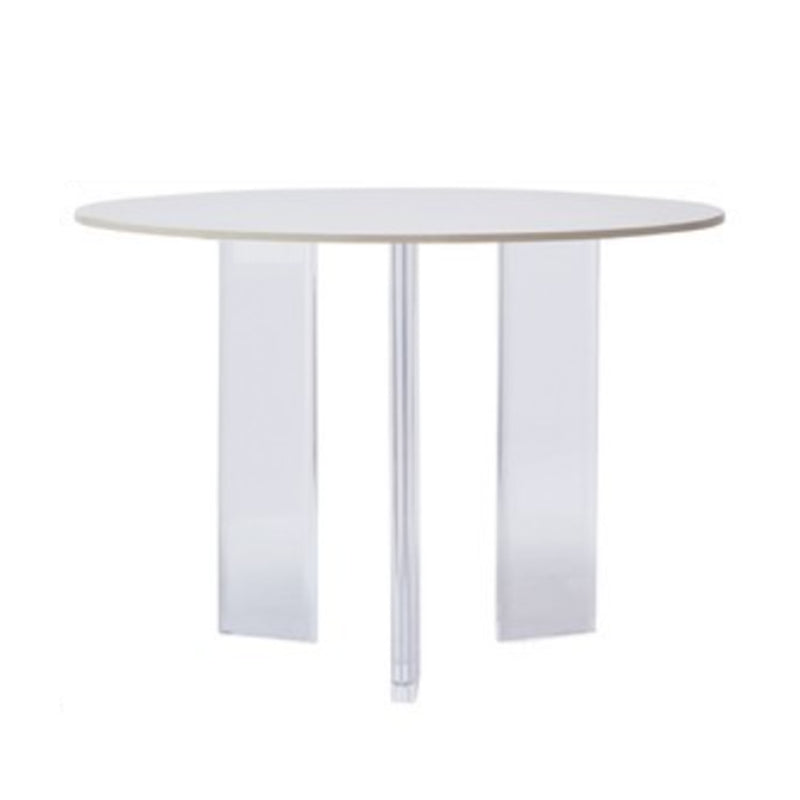 Modern 1/2/3 Pieces Dining Set Round Stone Dining Table for Dining Room White 47"L x 47"W Clearhalo 'Dining Room Sets' 'Dining Tables & Seating' 'dining_room_set' 'furn' 'furn_dining_room_set' 'Furniture' 'furniture_dining_room_set' 'Kitchen & Dining Furniture' 4730913