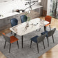 Modern 1/2/4/5/7 Pieces Dinette Set with Sintered Stone Top Rectangle Dining Table Set 7 Pieces: Table, 6 Chairs Clearhalo 'Dining Room Sets' 'Dining Tables & Seating' 'dining_room_set' 'furn' 'furn_dining_room_set' 'Furniture' 'furniture_dining_room_set' 'Kitchen & Dining Furniture' 4730938