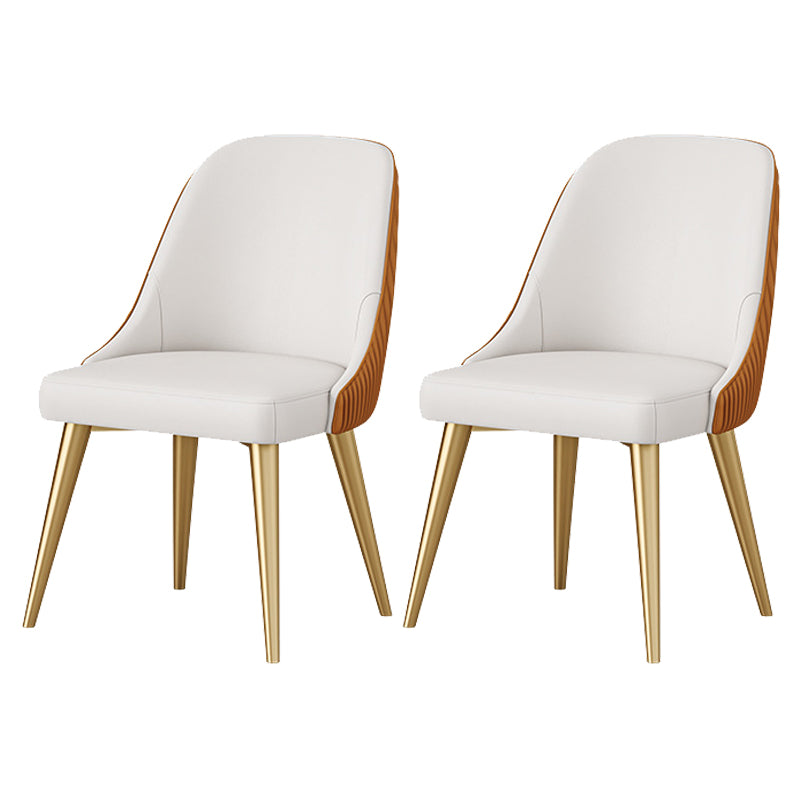 Glam 1/2/5/7 Pieces Dining Furniture Set Rectangle Dining Table Set 2 Orange Chairs Clearhalo 'Dining Room Sets' 'Dining Tables & Seating' 'dining_room_set' 'furn' 'furn_dining_room_set' 'Furniture' 'furniture_dining_room_set' 'Kitchen & Dining Furniture' 4730952