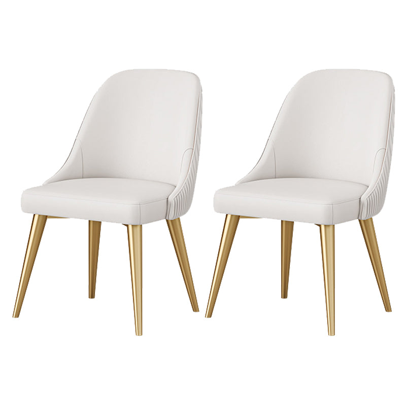 Glam 1/2/5/7 Pieces Dining Furniture Set Rectangle Dining Table Set 2 White Chairs Clearhalo 'Dining Room Sets' 'Dining Tables & Seating' 'dining_room_set' 'furn' 'furn_dining_room_set' 'Furniture' 'furniture_dining_room_set' 'Kitchen & Dining Furniture' 4730953