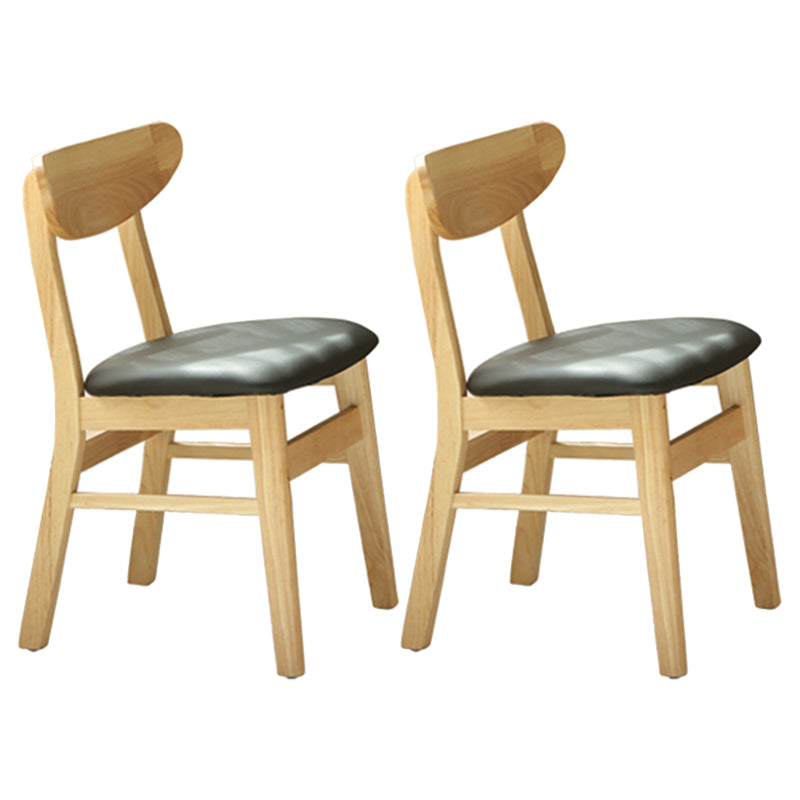 Modern 1/2/5 Pieces Rectangle Dining Set Solid Wood Dining Table with Chairs 2 Black Chairs Clearhalo 'Dining Room Sets' 'Dining Tables & Seating' 'dining_room_set' 'furn' 'furn_dining_room_set' 'Furniture' 'furniture_dining_room_set' 'Kitchen & Dining Furniture' 4731027