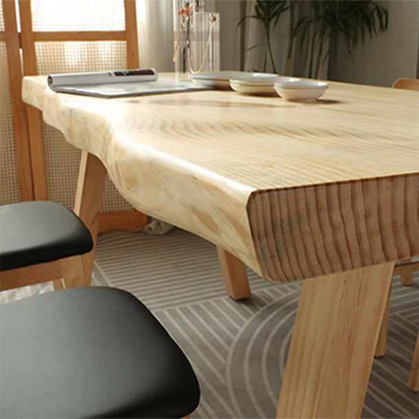 Modern 1/2/5 Pieces Rectangle Dining Set Solid Wood Dining Table with Chairs Clearhalo 'Dining Room Sets' 'Dining Tables & Seating' 'dining_room_set' 'furn' 'furn_dining_room_set' 'Furniture' 'furniture_dining_room_set' 'Kitchen & Dining Furniture' 4731034