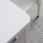 Rectangle Dining Table White Stone Top Table with 4 Legs Base Clearhalo 'Dining Tables & Seating' 'Dining Tables' 'dining_table' 'Furniture' 'furniture_dining_table' 'Kitchen & Dining Furniture' 'kitchen' 'kitchen_dining_table' 4731098