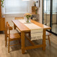 Rectangle Solid Wood Dining Table Modern Trestle Base Dining Table 63"L x 27.6"W x 29.5"H Without Chairs Clearhalo 'Dining Tables & Seating' 'Dining Tables' 'dining_table' 'furn' 'furn_dining_table' 'Furniture' 'furniture_dining_table' 'Kitchen & Dining Furniture' 'kitchen' 'kitchen_dining_table' 4731123