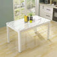 Modern Glass Top Dining Table Rectangle Dining Table with 4 Legs White 47.2"L x 27.6"W x 29.5"H Without Chairs Clearhalo 'Dining Tables & Seating' 'Dining Tables' 'dining_table' 'furn' 'furn_dining_table' 'Furniture' 'furniture_dining_table' 'Kitchen & Dining Furniture' 'kitchen' 'kitchen_dining_table' 4731140