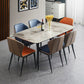 Rectangle 4-foot Dinner Table Modern Style Stone Dining Room Collection for Home 55.1"L x 31.5"W x 29.5"H Without Chairs Clearhalo 'Dining Tables & Seating' 'Dining Tables' 'dining_table' 'furn' 'furn_dining_table' 'Furniture' 'furniture_dining_table' 'Kitchen & Dining Furniture' 'kitchen' 'kitchen_dining_table' 4731150