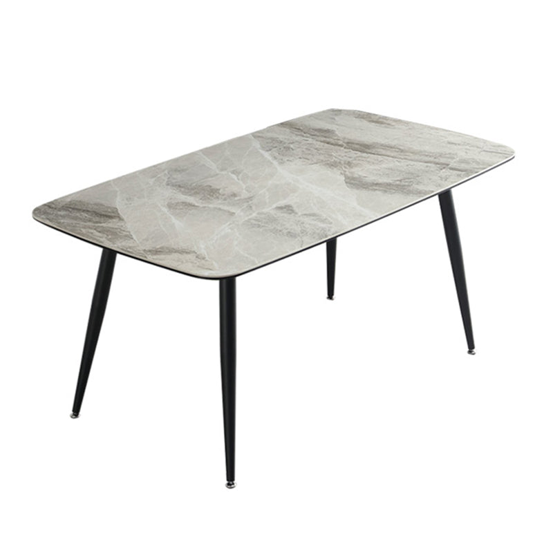 Rectangle 4-foot Dinner Table Modern Style Stone Dining Room Collection for Home Without Chairs Clearhalo 'Dining Tables & Seating' 'Dining Tables' 'dining_table' 'furn' 'furn_dining_table' 'Furniture' 'furniture_dining_table' 'Kitchen & Dining Furniture' 'kitchen' 'kitchen_dining_table' 4731154