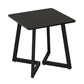 Sintered Stone Dining Table Black Industrial Style Dining Table with Metal Base Double Pedestal 23.6"L x 23.6"W x 29.5"H Without Chairs Clearhalo 'Dining Tables & Seating' 'Dining Tables' 'dining_table' 'furn' 'furn_dining_table' 'Furniture' 'furniture_dining_table' 'Kitchen & Dining Furniture' 'kitchen' 'kitchen_dining_table' 4731183