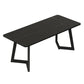 Sintered Stone Dining Table Black Industrial Style Dining Table with Metal Base Clearhalo 'Dining Tables & Seating' 'Dining Tables' 'dining_table' 'furn' 'furn_dining_table' 'Furniture' 'furniture_dining_table' 'Kitchen & Dining Furniture' 'kitchen' 'kitchen_dining_table' 4731185