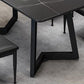 Sintered Stone Dining Table Black Industrial Style Dining Table with Metal Base Clearhalo 'Dining Tables & Seating' 'Dining Tables' 'dining_table' 'furn' 'furn_dining_table' 'Furniture' 'furniture_dining_table' 'Kitchen & Dining Furniture' 'kitchen' 'kitchen_dining_table' 4731188