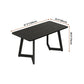 Sintered Stone Dining Table Black Industrial Style Dining Table with Metal Base Clearhalo 'Dining Tables & Seating' 'Dining Tables' 'dining_table' 'furn' 'furn_dining_table' 'Furniture' 'furniture_dining_table' 'Kitchen & Dining Furniture' 'kitchen' 'kitchen_dining_table' 4731197