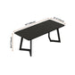 Sintered Stone Dining Table Black Industrial Style Dining Table with Metal Base Clearhalo 'Dining Tables & Seating' 'Dining Tables' 'dining_table' 'furn' 'furn_dining_table' 'Furniture' 'furniture_dining_table' 'Kitchen & Dining Furniture' 'kitchen' 'kitchen_dining_table' 4731199
