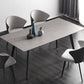 Industrial Sintered Stone Grey Table for Restaurant Rectangle Dining Table with 4 Legs Clearhalo 'Dining Tables & Seating' 'Dining Tables' 'dining_table' 'furn' 'furn_dining_table' 'Furniture' 'furniture_dining_table' 'Kitchen & Dining Furniture' 'kitchen' 'kitchen_dining_table' 4731230