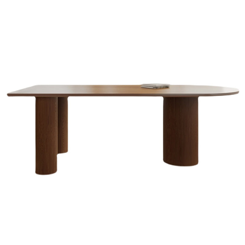 Contemporary Solid Wood Dining Table 3 Legs Dining Table for Dining Room Natural Without Chairs Clearhalo 'Dining Tables & Seating' 'Dining Tables' 'dining_table' 'furn' 'furn_dining_table' 'Furniture' 'furniture_dining_table' 'Kitchen & Dining Furniture' 'kitchen' 'kitchen_dining_table' 4731256