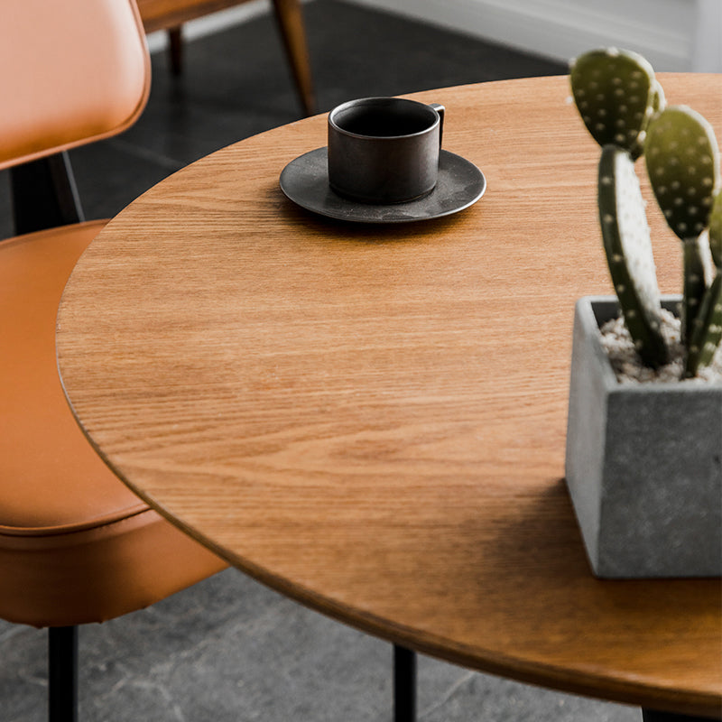 Modern Round Wood Dining Table Tulip Base Home Kitchen Dinner Dining Table Clearhalo 'Dining Tables & Seating' 'Dining Tables' 'dining_table' 'furn' 'furn_dining_table' 'Furniture' 'furniture_dining_table' 'Kitchen & Dining Furniture' 'kitchen' 'kitchen_dining_table' 4731277