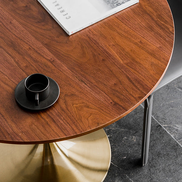 Modern Round Wood Dining Table Tulip Base Home Kitchen Dinner Dining Table Clearhalo 'Dining Tables & Seating' 'Dining Tables' 'dining_table' 'furn' 'furn_dining_table' 'Furniture' 'furniture_dining_table' 'Kitchen & Dining Furniture' 'kitchen' 'kitchen_dining_table' 4731279