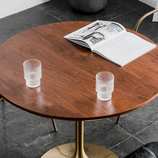 Modern Round Wood Dining Table Tulip Base Home Kitchen Dinner Dining Table Clearhalo 'Dining Tables & Seating' 'Dining Tables' 'dining_table' 'furn' 'furn_dining_table' 'Furniture' 'furniture_dining_table' 'Kitchen & Dining Furniture' 'kitchen' 'kitchen_dining_table' 4731280