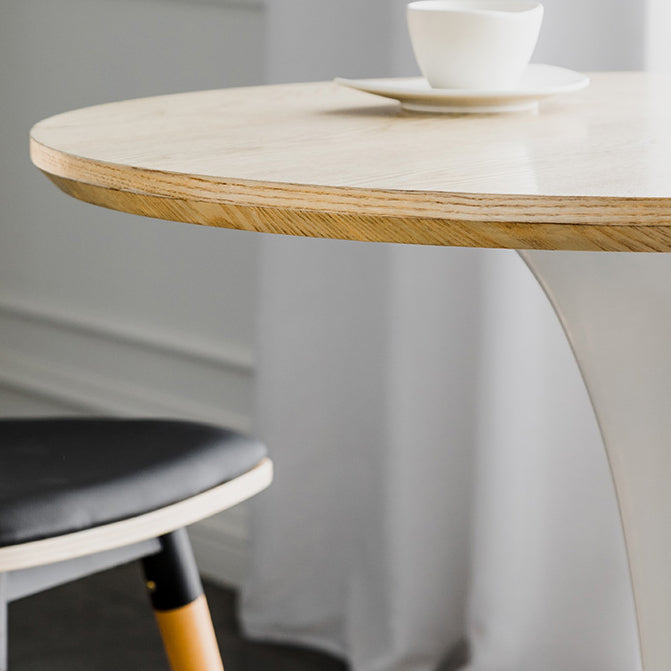 Modern Round Wood Dining Table Tulip Base Home Kitchen Dinner Dining Table Clearhalo 'Dining Tables & Seating' 'Dining Tables' 'dining_table' 'furn' 'furn_dining_table' 'Furniture' 'furniture_dining_table' 'Kitchen & Dining Furniture' 'kitchen' 'kitchen_dining_table' 4731281