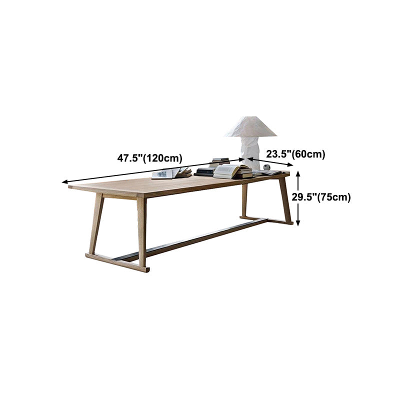 Modern Solid Wood Table for Restaurant Rectangle Dining Table with Trestle Base Clearhalo 'Dining Tables & Seating' 'Dining Tables' 'dining_table' 'furn' 'furn_dining_table' 'Furniture' 'furniture_dining_table' 'Kitchen & Dining Furniture' 'kitchen' 'kitchen_dining_table' 4731303