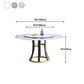 Round Contemporary Stone Table Standard Height Dining Table with Pedestal Base Clearhalo 'Dining Tables & Seating' 'Dining Tables' 'dining_table' 'furn' 'furn_dining_table' 'Furniture' 'furniture_dining_table' 'Kitchen & Dining Furniture' 'kitchen' 'kitchen_dining_table' 4731346