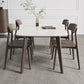 Contemporary Sintered Stone Dining Table Solid Wood Dining Table with 4 Legs White Without Chairs Clearhalo 'Dining Tables & Seating' 'Dining Tables' 'dining_table' 'furn' 'furn_dining_table' 'Furniture' 'furniture_dining_table' 'Kitchen & Dining Furniture' 'kitchen' 'kitchen_dining_table' 4731348