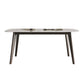 Contemporary Sintered Stone Dining Table Solid Wood Dining Table with 4 Legs Light Grey Without Chairs Clearhalo 'Dining Tables & Seating' 'Dining Tables' 'dining_table' 'furn' 'furn_dining_table' 'Furniture' 'furniture_dining_table' 'Kitchen & Dining Furniture' 'kitchen' 'kitchen_dining_table' 4731352