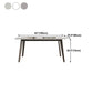 Contemporary Sintered Stone Dining Table Solid Wood Dining Table with 4 Legs Clearhalo 'Dining Tables & Seating' 'Dining Tables' 'dining_table' 'furn' 'furn_dining_table' 'Furniture' 'furniture_dining_table' 'Kitchen & Dining Furniture' 'kitchen' 'kitchen_dining_table' 4731363