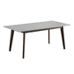 Stone Top Dining Table Mid-Century Modern Dining Table with 4 Legs Grey Without Chairs Clearhalo 'Dining Tables & Seating' 'Dining Tables' 'dining_table' 'furn' 'furn_dining_table' 'Furniture' 'furniture_dining_table' 'Kitchen & Dining Furniture' 'kitchen' 'kitchen_dining_table' 4731416