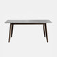 Stone Top Dining Table Mid-Century Modern Dining Table with 4 Legs Clearhalo 'Dining Tables & Seating' 'Dining Tables' 'dining_table' 'furn' 'furn_dining_table' 'Furniture' 'furniture_dining_table' 'Kitchen & Dining Furniture' 'kitchen' 'kitchen_dining_table' 4731421