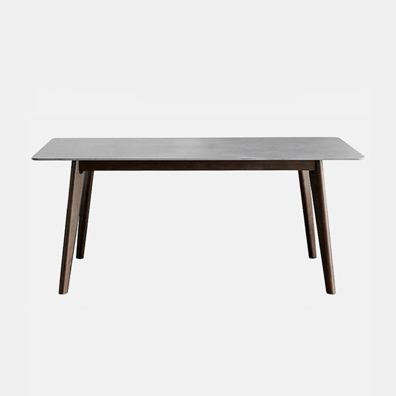Stone Top Dining Table Mid-Century Modern Dining Table with 4 Legs Clearhalo 'Dining Tables & Seating' 'Dining Tables' 'dining_table' 'furn' 'furn_dining_table' 'Furniture' 'furniture_dining_table' 'Kitchen & Dining Furniture' 'kitchen' 'kitchen_dining_table' 4731421