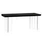 Pine Solid Wood Dining Room Collection Modern Rectangle with Acrylic Double Pedestal Table Black Without Chairs Clearhalo 'Dining Tables & Seating' 'Dining Tables' 'dining_table' 'furn' 'furn_dining_table' 'Furniture' 'furniture_dining_table' 'Kitchen & Dining Furniture' 'kitchen' 'kitchen_dining_table' 4731432