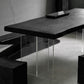 Pine Solid Wood Dining Room Collection Modern Rectangle with Acrylic Double Pedestal Table Clearhalo 'Dining Tables & Seating' 'Dining Tables' 'dining_table' 'furn' 'furn_dining_table' 'Furniture' 'furniture_dining_table' 'Kitchen & Dining Furniture' 'kitchen' 'kitchen_dining_table' 4731436