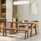 Pine Wood Top Dining Table Modern Rectangle Table with Solid Wood Sled Base 63"L x 27.6"W x 29.5"H Without Chairs Clearhalo 'Dining Tables & Seating' 'Dining Tables' 'dining_table' 'furn' 'furn_dining_table' 'Furniture' 'furniture_dining_table' 'Kitchen & Dining Furniture' 'kitchen' 'kitchen_dining_table' 4731446