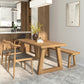 Pine Wood Top Dining Table Modern Rectangle Table with Solid Wood Sled Base Clearhalo 'Dining Tables & Seating' 'Dining Tables' 'dining_table' 'furn' 'furn_dining_table' 'Furniture' 'furniture_dining_table' 'Kitchen & Dining Furniture' 'kitchen' 'kitchen_dining_table' 4731456
