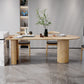 Free Form Pine Wood Table for Restaurant Modern Dining Table with 3 Legs Natural 55.1"L x 29.5"W x 29.5"H Without Chairs Clearhalo 'Dining Tables & Seating' 'Dining Tables' 'dining_table' 'furn' 'furn_dining_table' 'Furniture' 'furniture_dining_table' 'Kitchen & Dining Furniture' 'kitchen' 'kitchen_dining_table' 4731465