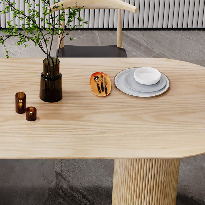 Free Form Pine Wood Table for Restaurant Modern Dining Table with 3 Legs Clearhalo 'Dining Tables & Seating' 'Dining Tables' 'dining_table' 'furn' 'furn_dining_table' 'Furniture' 'furniture_dining_table' 'Kitchen & Dining Furniture' 'kitchen' 'kitchen_dining_table' 4731468